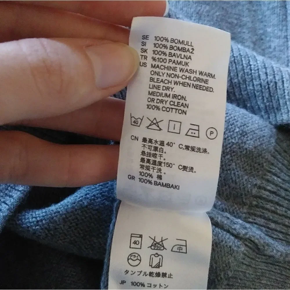 H&M Grey Vneck Sweater